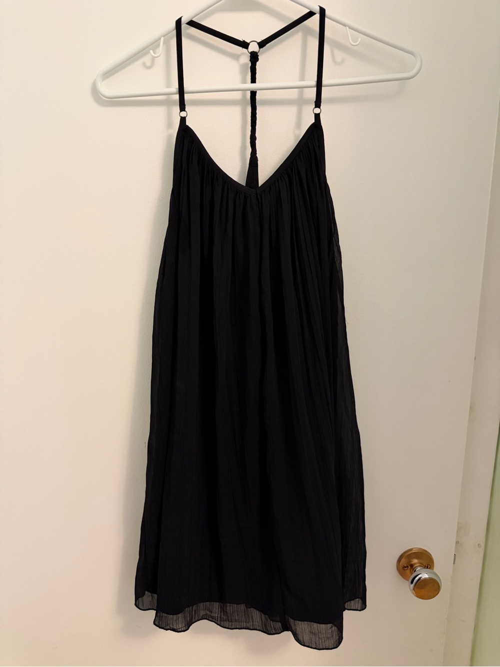Abercrombie & Fitch Black Flowing Slip Dress with Racerback